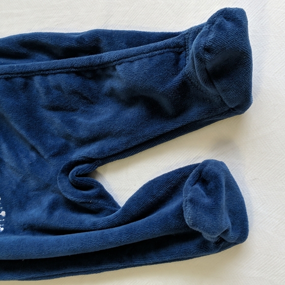 disney baby christmas tigger embroidered blue velour footie jumpsuit 3 months - Picture 3 of 6